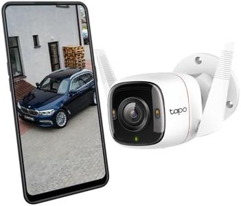TP-Link Tapo Outdoor Security Camera, Wireless/Wired, 2K QHD, 4MP, Color Night Vision, IP66, Smart AI Motion Detection & Notifications, Vioce Control, Two-Way Audio, SD Card Slot (Tapo C320WS)