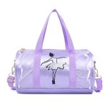 Girls Ballet Dance Bag, Purple Sports Bag, Handbag, Crossbody Bag,Ballerina Duffle Bag,Gfit for Dancer Girls (Purple02)