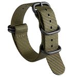 Nylon Watch Strap, Multicolor Watch Bands Replacement for Men Women 18mm 19mm 20mm 21mm 22mm 23mm 24mm G10 Premium Ballistic with Military Heavy Duty 5 Rings Silver/Black Stainless Steel Buckle