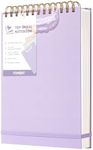 Yoment Top Spiral Notebook, Hardcover Steno Pads, 240 Pages Top Bound Spiral Notebooks, 7"x10" College Ruled Spiral Notepad Left-Handed Notebooks for Work School Office Business,Purple