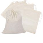 TANCUDER 6 Packs Muslin Bag Large Muslin Drawstring Bags Reusable Straining Cloth Bag Pouches Fine Mesh Cooking Food Strainer Filter Bags for Straining Fruit Butter Wine Milk Filter in Home (40x50cm)