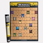 spinningrock 100 Musicals Every Theatre Nerd Should See - Musical Theatre Scratch Off Poster - Gift for Broadway & West End Fans