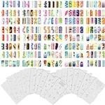 Custom Body Art Airbrush Nail Stencils - Design Series Set # 9 Includes 20 Individual Nail Templates with 15 Designs Each for a Total of 300 Designs of Series #9