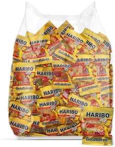 HariboGummy Bears Bulk Bag Goldbears Halloween Candy - 50 Mini Bags Individually Wrapped Gummy Candy for Pinata Fillers, School Snacks, Office Treats, and Party Bags - Variety Flavors 10g Packs