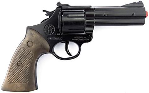 Gonher Die Cast Metal - Revolver Policía, a partir de 4 años, con 12 disparos, color negro (127/6)