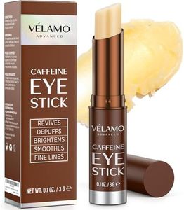 VELAMO ADVANCED Caffeine Eye Stick: Energizing & Hydrating Under Eye Balm for Dark Circles & Puffiness - Travel Essentials, Portable & Perfect for On-the-go Use, 0.1 OZ/3g