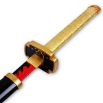 Demon Slayer Sword About 41 inches Bamboo Blade for Cosplay Purpose Exquisite Wood Sword Collectibles and Weapon Prop Various Styles Available, Tsugikuni Yoriichi