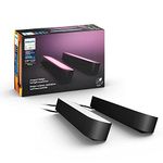 Philips Hue Play Light Bar Smart Light White & Color Ambiance, 2 Pack Base kit, Hub Required/Power Supply Included (Compatible with Alexa, Apple Homekit & Google Home)