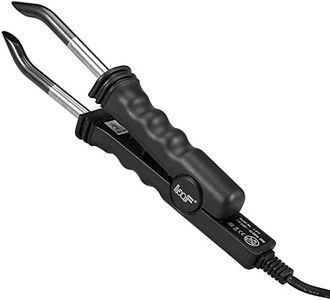 Plancha para Extensiones de Cabello, Maquina Extensiones Queratina, Herramienta Profesional de Fusión de Hierro para Salón, Conector para Extensiones de Cabello, Alicates para Extensiones de(negro)