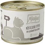 MjAMjAM - premium wet food for cats - delicious horse on steamed pumpkin, pack of 6 (6 x 200 g), grain-free with extra meat