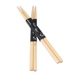 2 Pairs Drum Sticks Maple Wood Practice Drumstick 7A Nylon Tip Drum Mallet Percussion Instrument Accessories