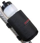 Bushwhacker Olympia Insulated Bicycle Water Bottle Holder w/ 28 Ounce Bottle - Mounts with Straps No Tools Hardware Screws Required - Attaches to Top Down Seat Tube - Bike Cage Cycling Mount