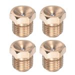 uxcell Push Button Grease Oil Cup M10x1 Stainless Steel for Lubrication System 4Pcs