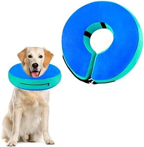 Dog Cone, FWLWTWSS Inflatable Dog Collar for After Surgery, Soft Comfy Protective Dog Cone Collar, Adjustable Dog Donut Collar, Does not Block Vision, Buster Collars for Dogs and Cats(XL)