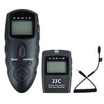 JJC 2.4Ghz 100m Wireless Remote Shutter Release Control Set Time Lapse Intervalometer Timer for Fujifilm FinePix X-S1 X-E1 S9600 S95500 S205EXR S200EXR HS33EXR Camera Replaces Fufifilm RR-80 Remote