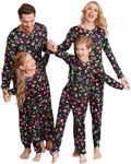 Ekouaer Christmas Pajamas for Family Matching Long Sleeve Holiday Pjs Loungewear 2 Piece Lounge Sets Christmas Hat on Black Men S