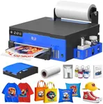 DXZ DTF Printer with Film Cutter,8.3'' A4 Apparel Printer T-Shirt Printing,XP600 Printhead Doubled Printing Speed VS L1800 and L805,White Stirring System, Multi-Fabric Compatible,2-Year Ink Included