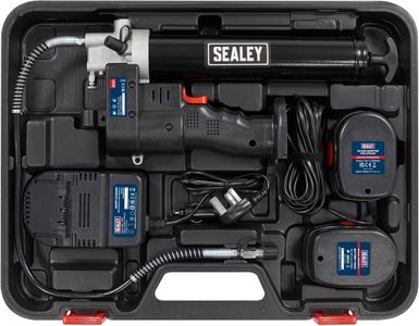 Sealey 12V Cordless Grease Gun – Portable Battery-Powered Tool