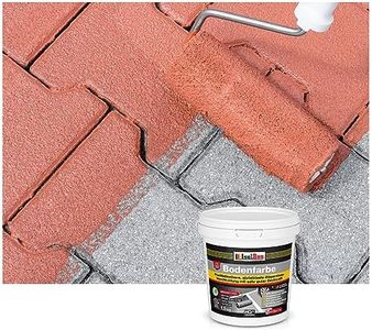Isolbau Peinture de sol, 1,5 kg, pour sol et béton, pour cave, garage, atelier, revêtement de sol imperméable pour intérieur et extérieur, rouge brique (RAL)