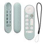 kwmobile Case Compatible with Google TV Streamer 4K Case - Soft Silicone Cover for Remote Control - Pastel Green