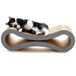 PetFusion Ultimate Cat Scratcher Lounge (Slate Gray). [Superior Cardboard & Construction, Significantly outlasts Cheaper alternatives]