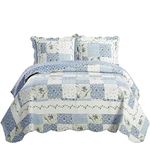 Royal Tradition Brea Luxury Microfiber Full/Queen Size, Over-Sized 3pc Quilt Set, 92-Inch Wide x 96-Inch Long Coverlet