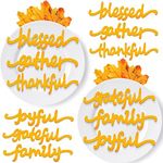 12 Pieces Thanksgiving Wood Cutouts