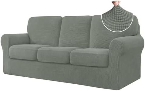 CHUN YI 7 Piece Stretch Sofa Covers For 3 Cushion Couch Covers