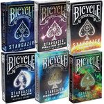 Bicycle Playing Cards 6 Deck Collector's Bundle | Bicycle Stargazer New Moon | Stargazer Observatory | Stargazer Nebula | Bicycle Stargazer | Bicycle Stargazer Sunspot | Bicycle Stargazer Falling Star