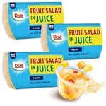 Dole Mixed Fruit In Juice With Cherry 3 x 4 Packs of Assorted Fruits, Healthy Snack, No Added Sugar Fruit Cocktail Bowls, Perfect for Breakfast & Dessert or Adding to Recipes