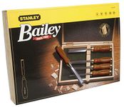 Stanley 2-16-217 "Bailey" Chisel-Set, Silver/Brown, Set of 5 Piece