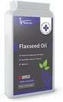 Organic Flaxseed Oil Capsules 1000mg – 90 Vegan Soft Gels - High in Omega 3, 6, 9 - Made with only Cold Pressed, Hexane Free Organic Flax Seed - Manufactured in The UK