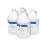 Master Massage Unscented Superior Grade Massage Oil in 1 Gallon Bottles, Pack of 4