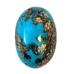 IGL Natural Firoza Turquoise Beautiful Pure Lab Certified Irani Firoza Exclusive Double Polished Gemstones for Peace, Protection Name and Fame for Men and Women (8 to 9 Carat)