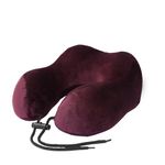 CareFoam Memory Foam Travel Pillow, Comfortable & Supportive Neck Pillow, Pain Relief Sleeping Neck Pillows for Travel, Airplane Pillow for Sleeping Airplane, Car, Office and Home