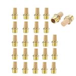 25Pcs Pneumatic Exhaust Muffler , G1/8 NPT Male Thread Long Brass Air Silencer for Clean the Exhaust Air and Reduce the Noise