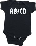 Ann Arbor T-shirt Co. Unisex Baby AB/CD Funny Infant Rock and Roll One Piece-6 Month Black