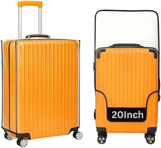 HM 20 inch Small Suitcase Bag Cover | Waterproof Luggage Trolley Bag Covers | Zippered Dustproof Anti Scratch Material | Transperant PVC Protector | Small Size | (Check Size Chart in Photos)