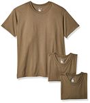 Soffe Men's Tees Tan Large (Pack of 3)