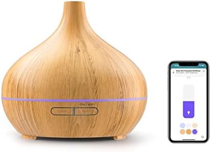Meross Diffuseur d'Arôme d'Huiles Essentielles Connecté WiFi Compatible avec HomeKit, Alexa et Google Home, Ultrasonique sans BPA avec RGB LED Lumière, Commande Vocale et Contrôle à Distance