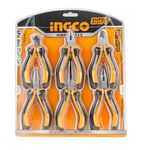 Ingco Plier Set,Mini Jewellery Making Tools,Including Combination Pliers,Cutting Pliers,Needle Nose Pliers,Nose Pliers,Flat Nose Pliers,End Cutting Pliers For Diy Handcrafts (Multicolour)