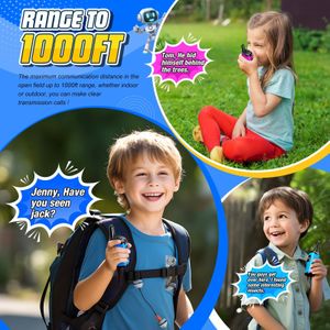 EUTOYZ Kids Walkie Talkies 3-Pack – Long Range Two-Way Radios