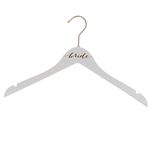 GZYF White Wooden Wedding Dress Hanger Bridal Gown Hanger Party Gift with Six Names, Bride, as described