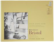 Strathmore Bristol Smooth Paper Pad 19 x 24-inch, 20 Sheets, Ribbon Bound, 19"x24"