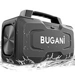 Bluetooth Speaker, BUGANI Super Powerful Loud Speaker 80W, Portable Wireless Speakers with Subwoofer, IPX7 Waterproof Speaker Support Mic AUX Power Bank, Long Playtime for Outdoor, Black