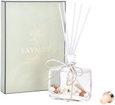 Lavault Reed Home Fragrance Diffuser for Home, Office, Bedroom - Fragrance Gift Set - Essential Oil Reed Diffuser for Bathroom - Relaxing air Freshener Diffuser for Home - White - Cold Water Scent