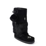 MANITOBAH Womens WP Snowy Owl Black Suede Mukluk Black L08