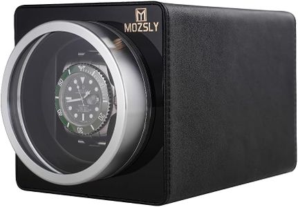 MOZSLY Single Watch Winder – Black Automatic Watch Rotator
