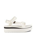 Teva womens Flatform Universal Mesh Print, Bright White, 9