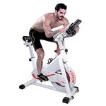 EVOLAND Exercise Bike, Stationary Bicycle Exercise Bikes with LCD Monitor| Adjustable Seat| Kettle Holder, Fitness Cycling Exercise Equipment For Home Use, Max load 265LBs